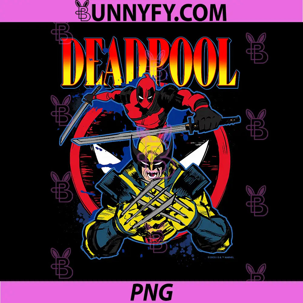 Marvel Deadpool & Wolverine PNG, Iconic Buds Big Chest Logo PNG