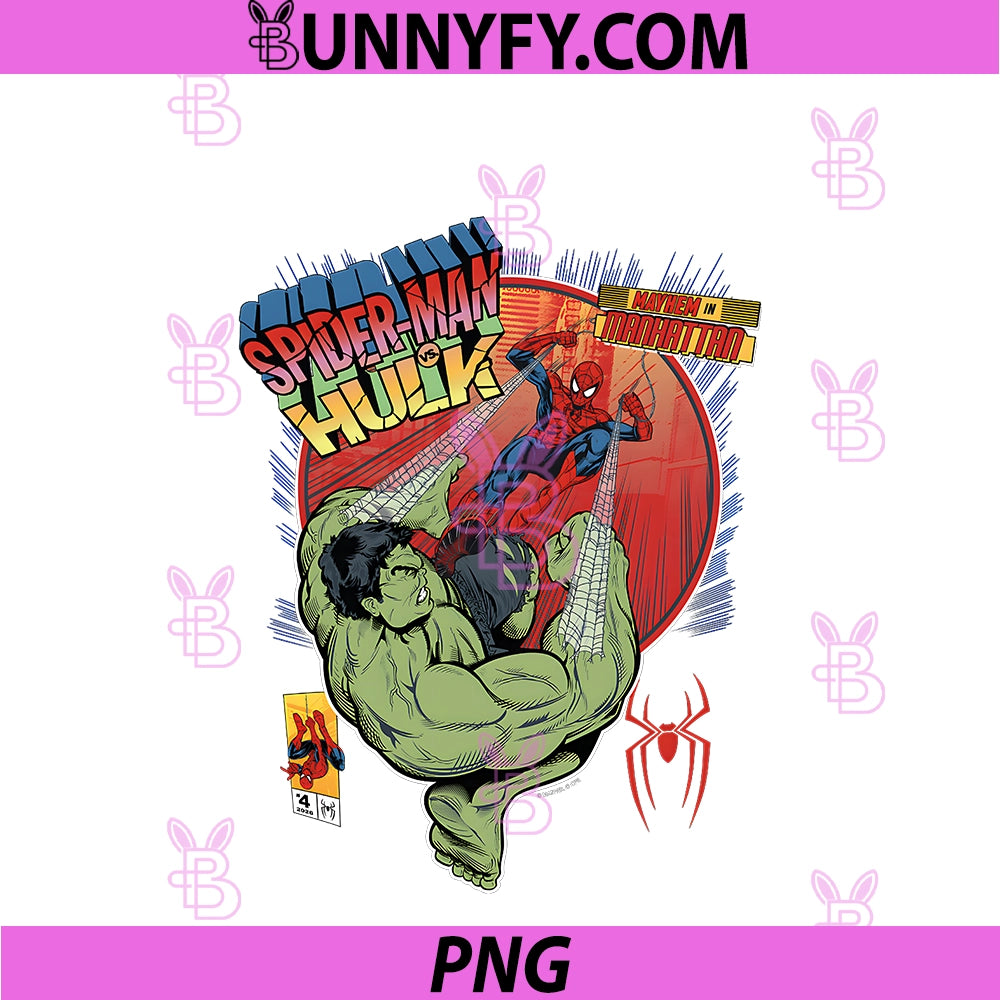 Marvel Spider-Man Brand PNG, New Day Hulk Mayhem In Manhattan PNG
