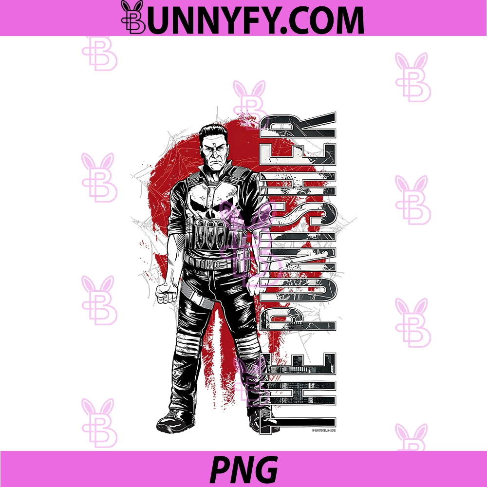 Marvel Spider-Man New Day PNG, The Punisher Red Distressed Skull PNG