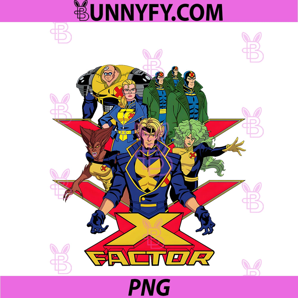 Marvel Studios X-Men '97 PNG, Season 2 X-Factor Team And Logo PNG