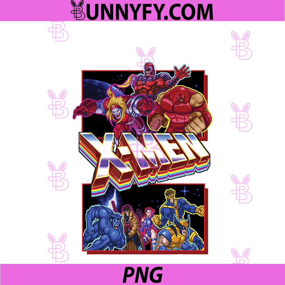 Marvel X-Men Classic Retro PNG, Video Game Logo Panels PNG