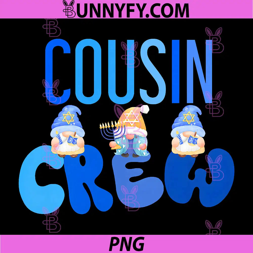 Cousin Crew PNG, Hanukkah 2025 Festival of Lights Jewish PNG