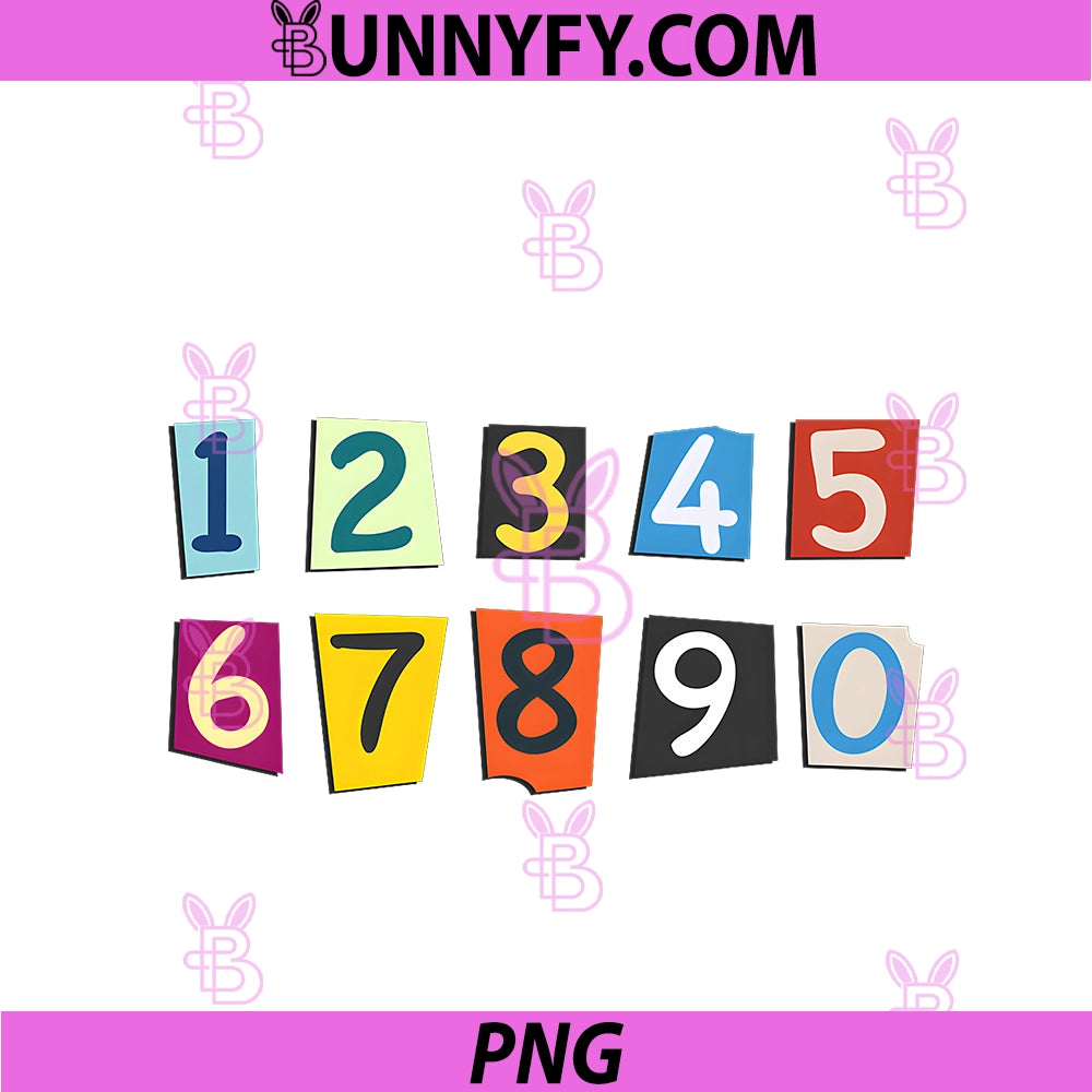 Math Numbers Cutouts Anonymous Ransom PNG, Funny School Teacher PNG