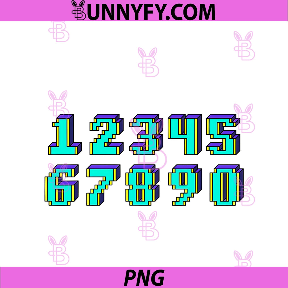Math Numbers Gaming 8bit Retro PNG, Counting Teachers Students PNG
