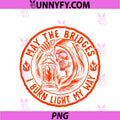 May The Bridges PNG, I Burn Light My Way Skull Gothic PNG