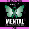 May is Mentals Health PNG, Awareness Month Green Butterfly PNG