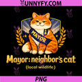 Mayor Neighbors Cat PNG, Local Wildlife Pride Badge PNG