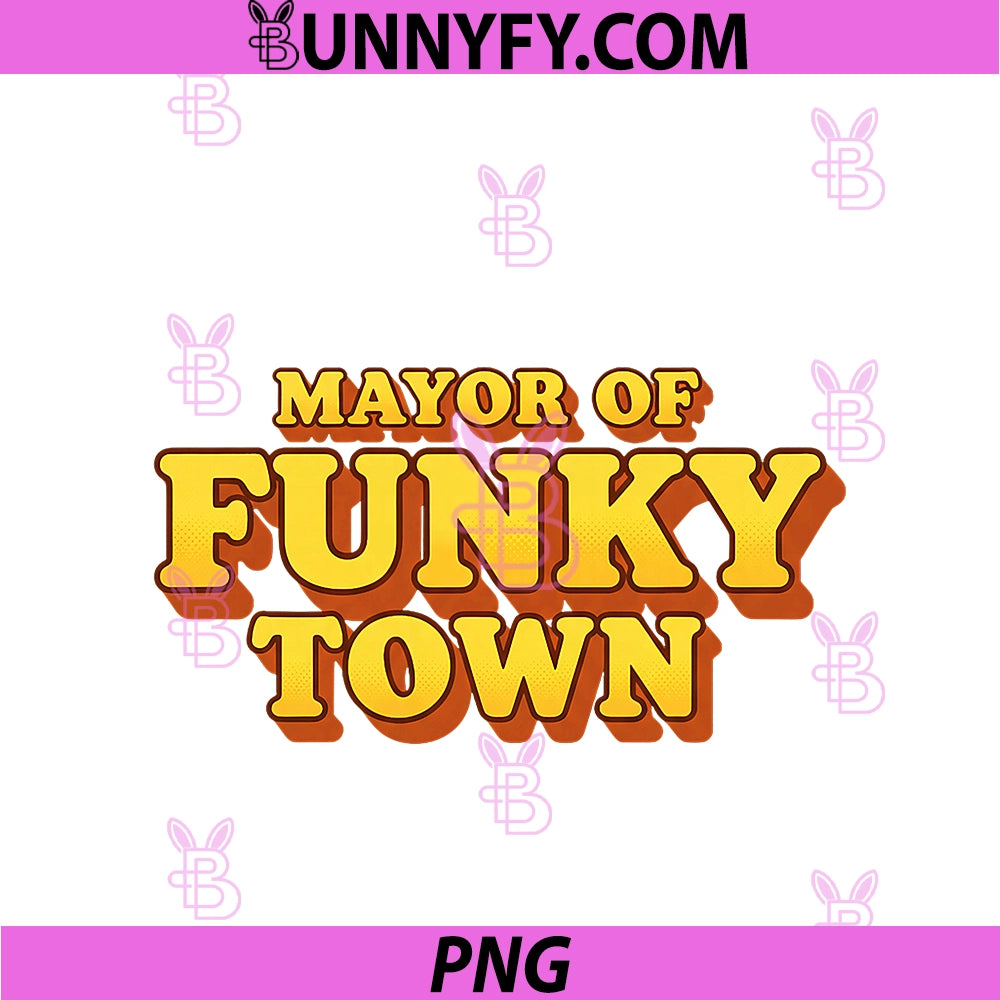Mayor Of Funky Town Retro PNG, 70S Kids Disco Nostalgia PNG
