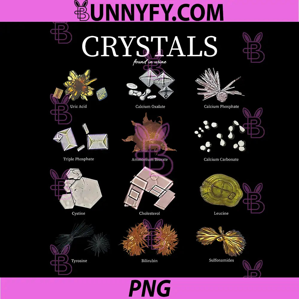 Urine Crystals Medical Laboratory Chart PNG, Clinical Science Art PNG