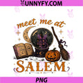 Meet Me At Salem PNG, Spooky Crystal Ball Spellbook PNG