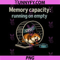 Memory Capacity Running on Empty PNG, Programmer Humor PNG