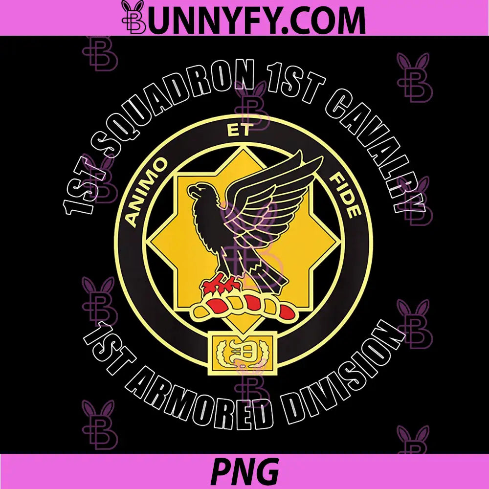 Mens 1st Squadron 1st PNG, Cavalry 1st Armored Division Military Vet PNG