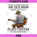 Mens 70th Birthday Acoustic PNG, Guitar Player Vintage Seventies PNG