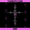 Mens Alternative Mall Goth PNG, Grunge Gothic Cross with Thorns PNG
