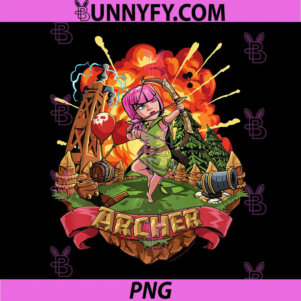 Clash of Clans Archer PNG, Epic Explosion Logo Performance PNG