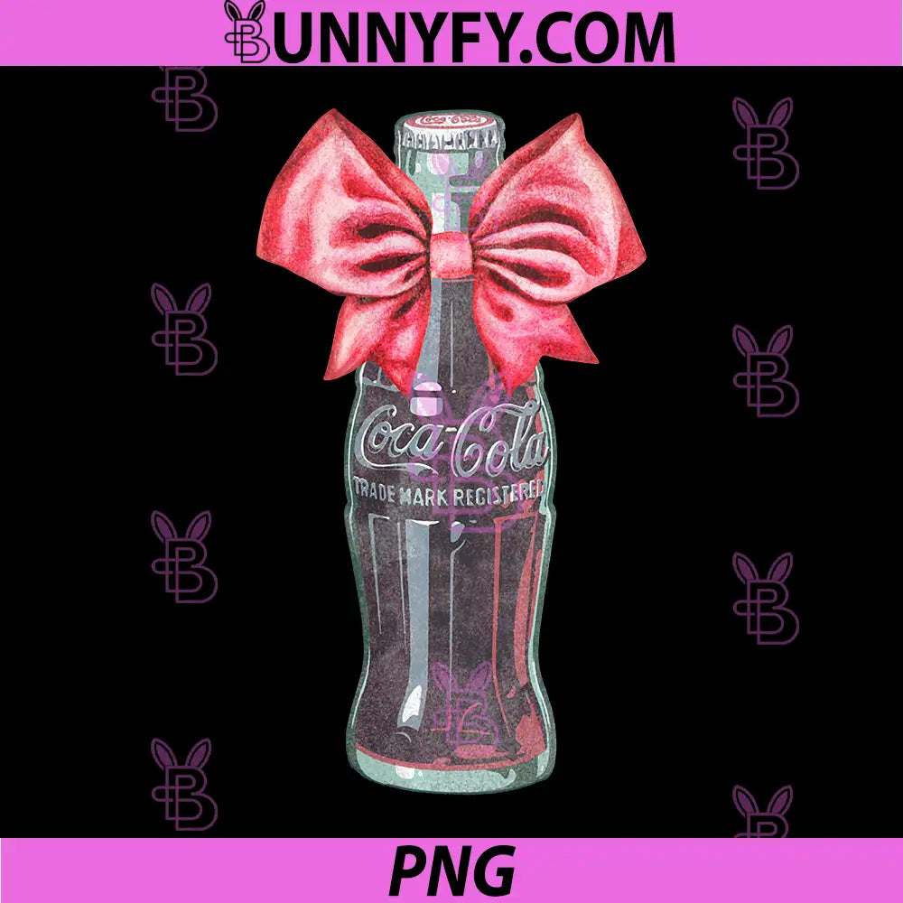 Coca-Cola Classic Glass Bottle With Red PNG, Bow Vintage Performance PNG