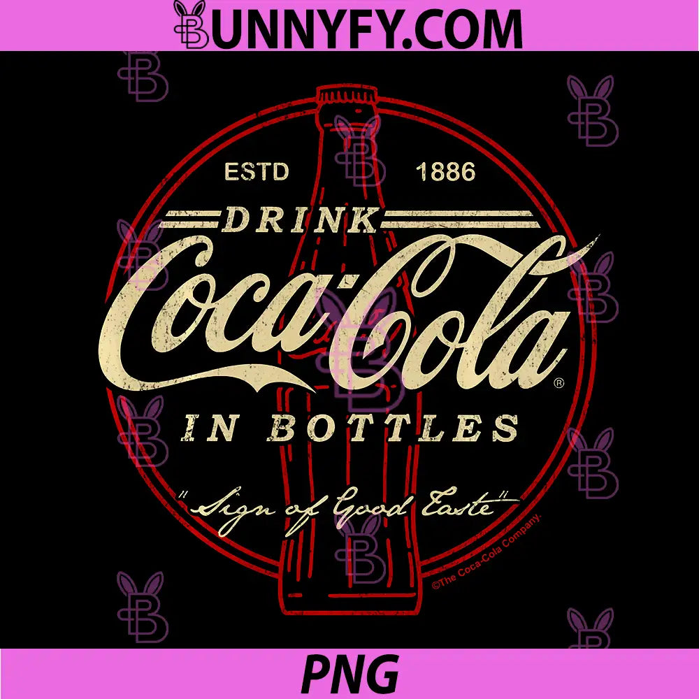 Coca-Cola Drink In Bottles PNG, Vintage Logo Performance PNG