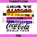 Coca-Cola World Tour PNG, Events Wristband Collection PNG