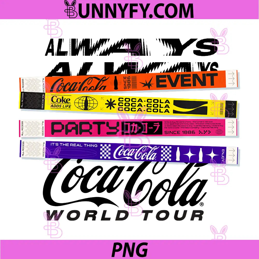 Coca-Cola World Tour PNG, Events Wristband Collection PNG