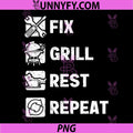 Fix Grill Rest Repeat PNG, Routine Funny PNG