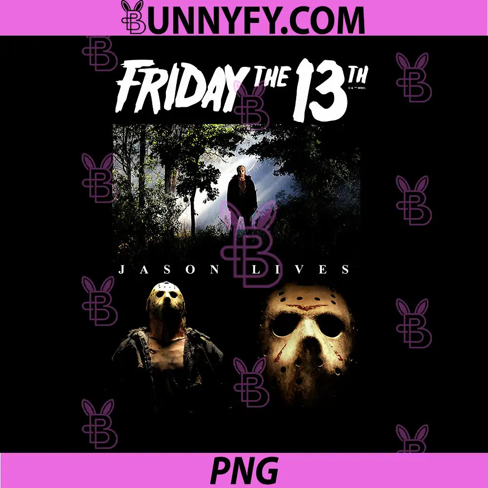 Friday The 13th Iconic Jason PNG, Voorhees Lives Big Chest Poster PNG