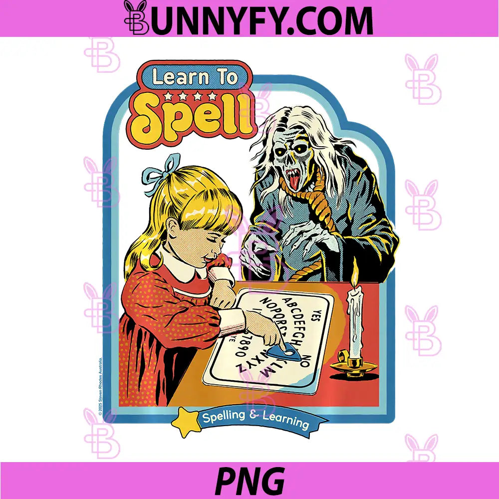 Learn to Spell Sarcastic Ghost PNG, Retro Funny Adult Humor PNG