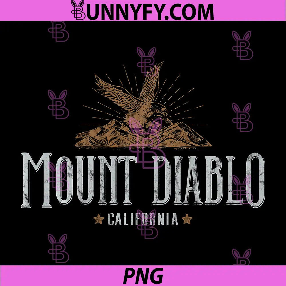 Mount Diablo California PNG, Mountains Camp Hiking Eagle Vintage PNG