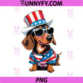 Patriotic Dachshund 4th of July PNG, Independence Day PNG