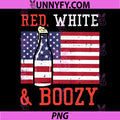 Red White and Boozy US Flag PNG, 4th of July Patriotic PNG