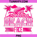 Resting Beach Face PNG, Cool Spring Break Vacation PNG