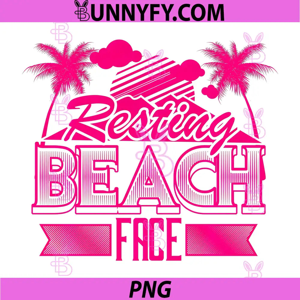 Resting Beach Face PNG, Cool Spring Break Vacation PNG
