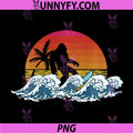 Retro Yeti Sasquatch Bigfoot PNG, Surfer  Surfing Summer Performance PNG
