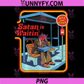 Satan is Waitin Devil Sarcastic PNG, Vintage Funny Adult Humor PNG