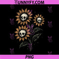 Skull Sunflowers Gothic Goth PNG, Creepy Cute Alt Grunge Y2K PNG