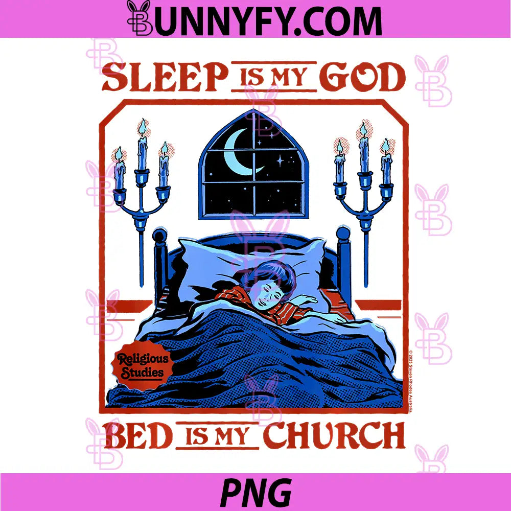 Sleep is My God Sarcastic PNG, Retro Vintage Funny Adult Humor PNG