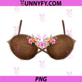 Summer Coconut Hawaii PNG, Luau Flowery Funny PNG