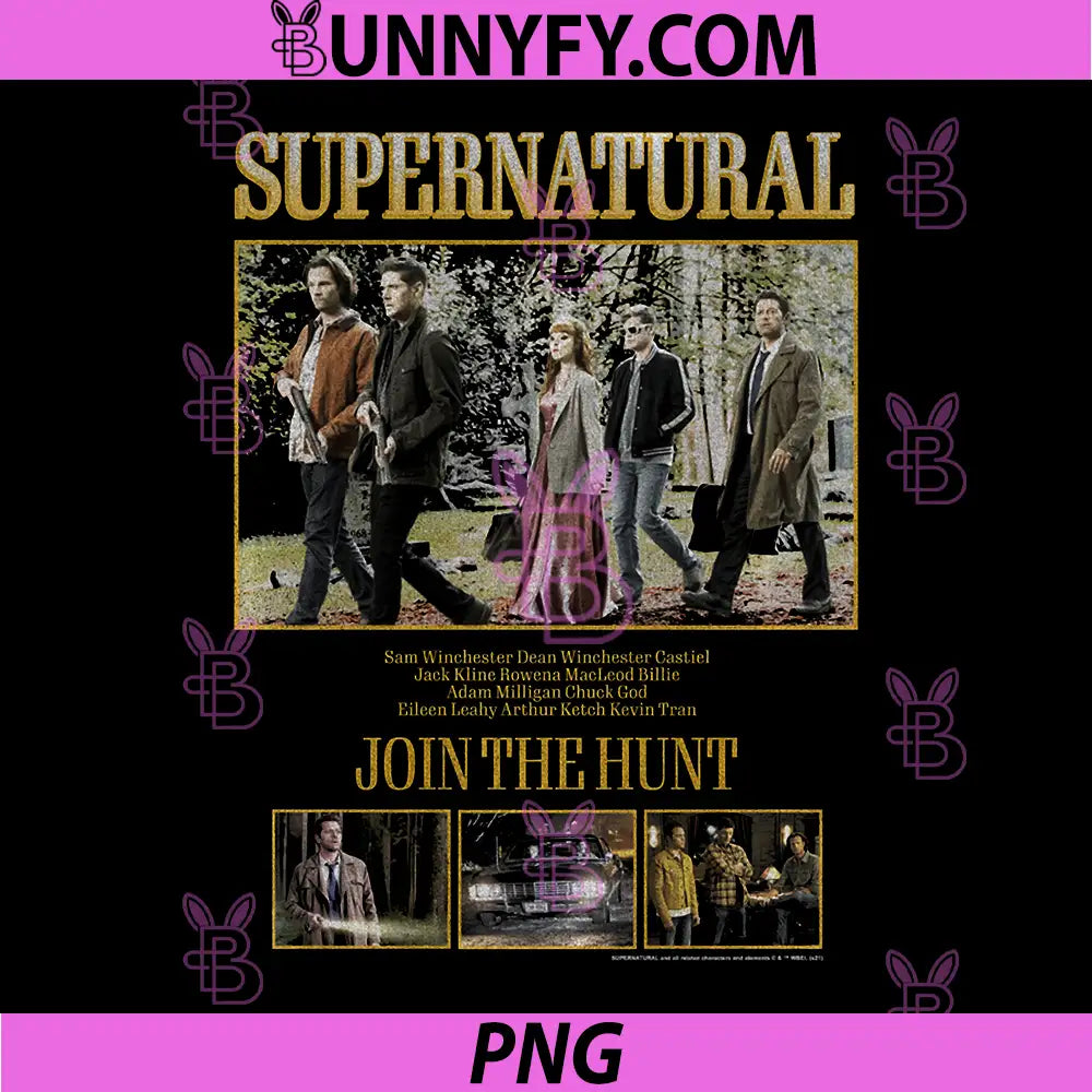 Supernatural Group Shot Boxy Join The Hunt PNG, Crew Names Performance PNG