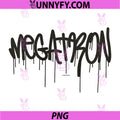 Transformers Megatron PNG, Dripping Graffiti Text Logo Performance PNG