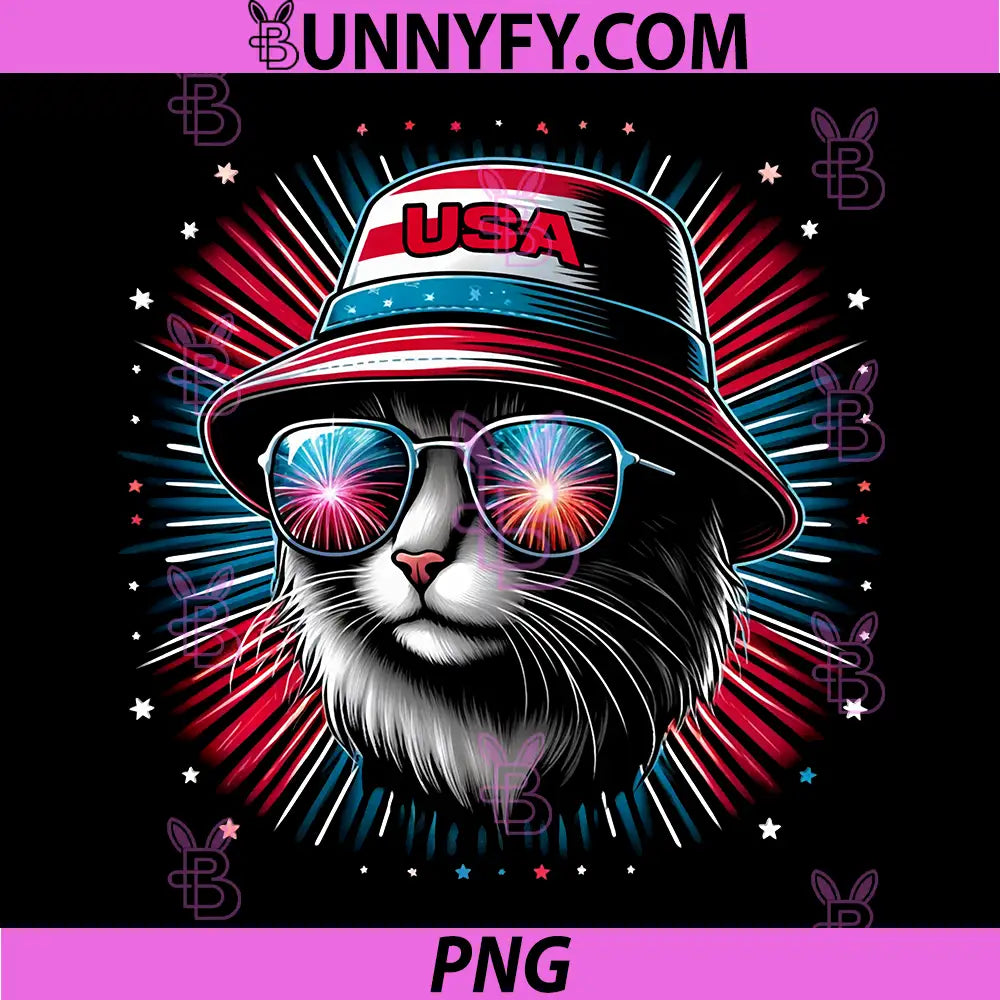  Ameowica Funny Patriotic PNG, Cat Meowica 4th of July PNG