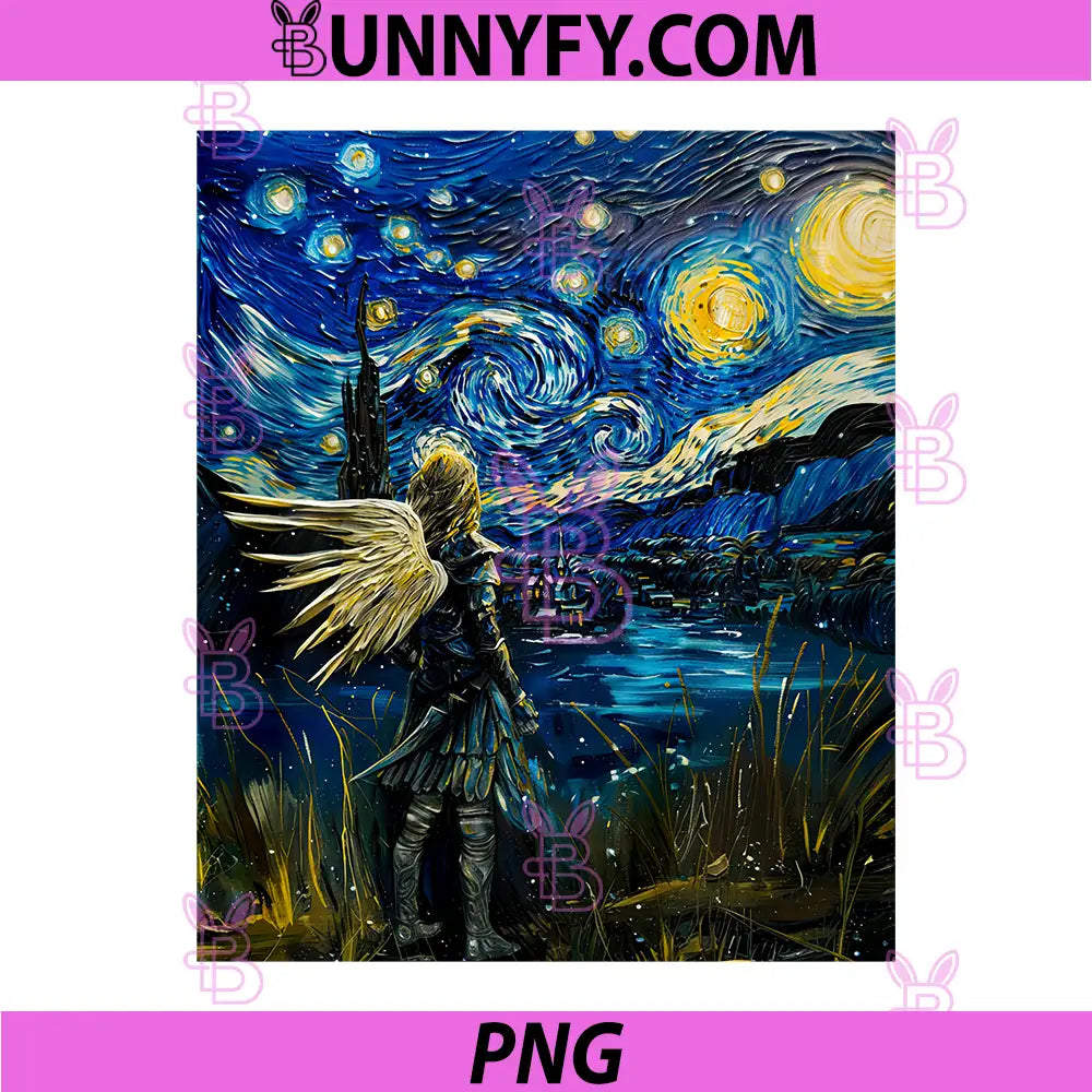 Valkyrie Style Van Gogh PNG, Starry Night Performance PNG