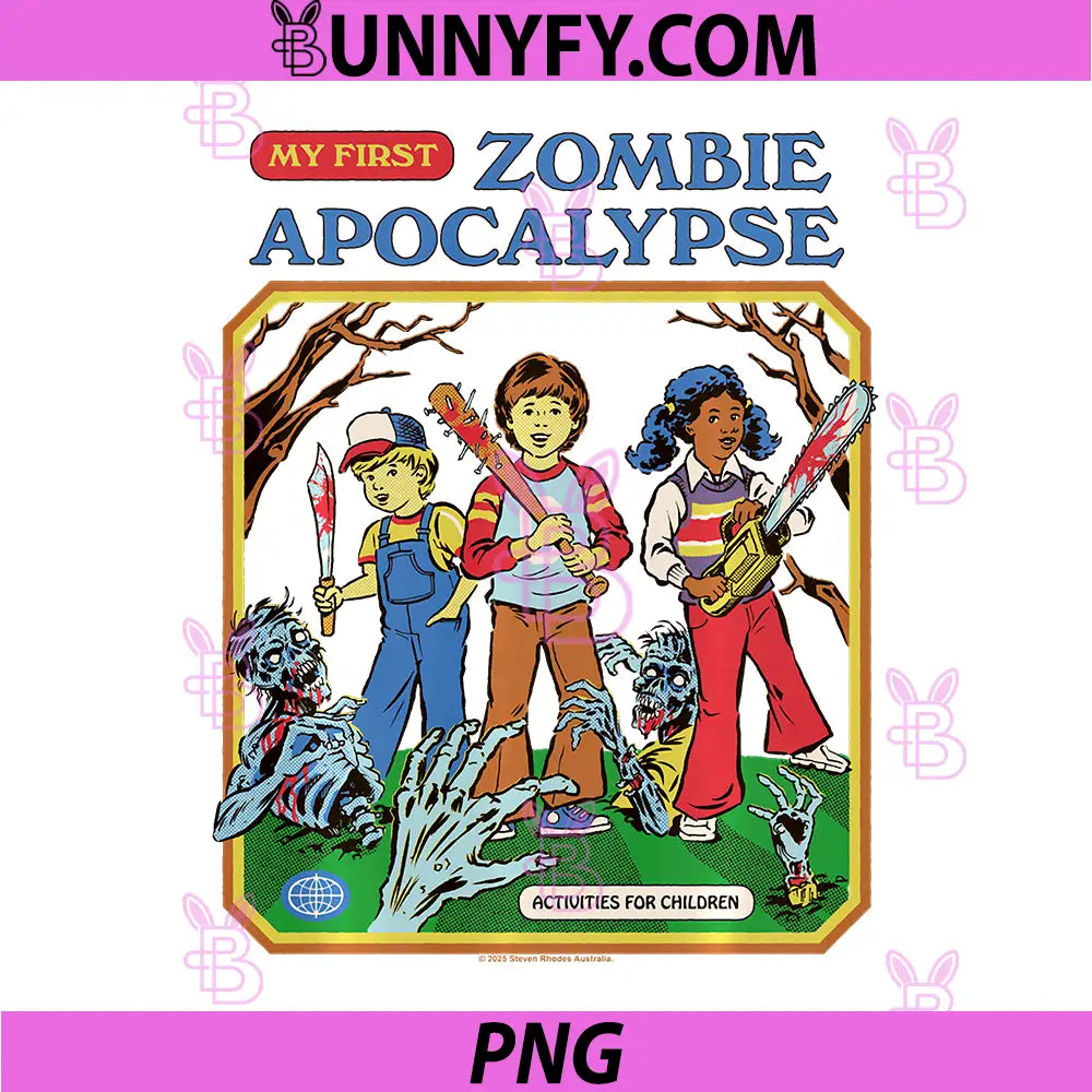 Zombie Apocalypse Sarcastic PNG, Retro Vintage Funny Adult Humor PNG 