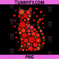 Meowentines Day PNG, Funny Cat Lovers Hearts PNG