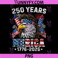 Merica 250 Anniversary USA PNG, 250 Years July 4th PNG