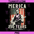 Merica Abraham Lincoln PNG, Abe Lincoln Playing Guitar 250 Years PNG