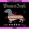 Merica Dog Dachshund PNG, Vintage Weenie The People Patriotic PNG