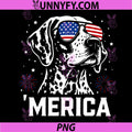 Merica Patriotic German PNG, Shorthaired Pointer 4th of July PNG