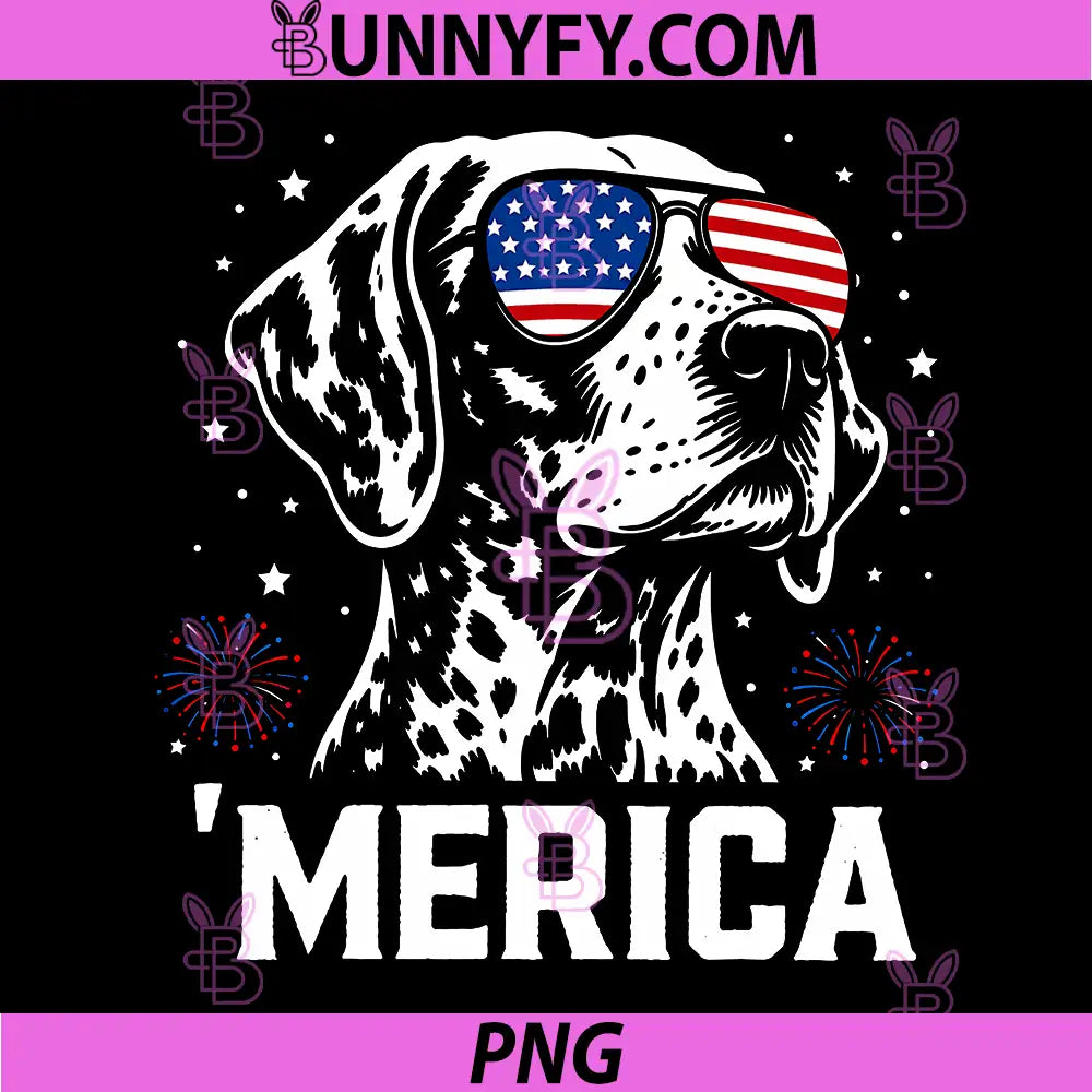 Merica Patriotic German PNG, Shorthaired Pointer 4th of July PNG