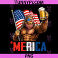 Merica PNG, Dad Funny Bigfoot Beer USA Patriotic PNG