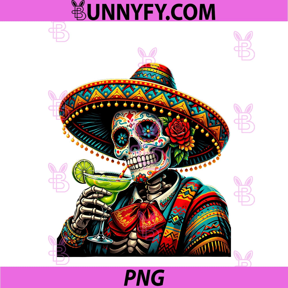 Mexican Fiesta Party PNG, Skeleton Cinco De Mayo PNG