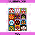 Mexican Kawaii PNG, Wrestling Masks PNG